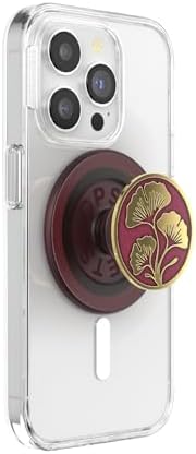 PopSockets Phone Grip Compatible with MagSafe, Phone Holder, Wireless Charging Compatible - Ginkgo Oxblood