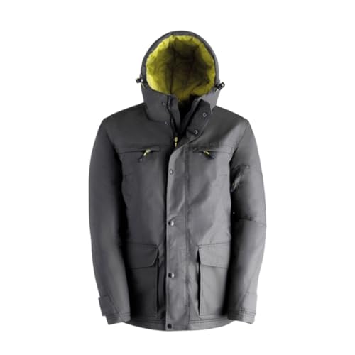 Parka Slick grise manteau de pluie homme taille L coupe-vent chic