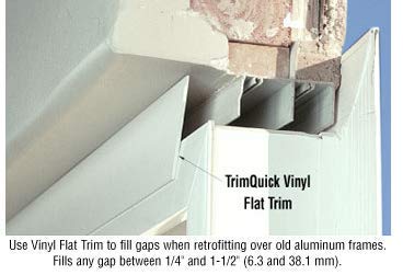 C.r. Laurence Vg225W Crl White Trimquick 2-1/4" Flat Vinyl Trim #TOP2