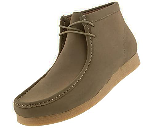 Amali Jason2 Chukka Boots for Men - Men's High-Top Casual Boots Manmade Suede Desert Chukka Boots - Casual Boots Lace Up Crepe Rubber Sole - Mens Desert Chukka Boots Tan Size 9.5