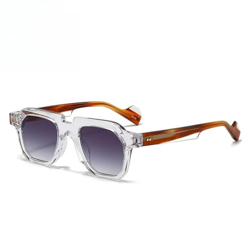 Lunettes de soleil en acétate avec rivets et verres UV400 pour homme et femme