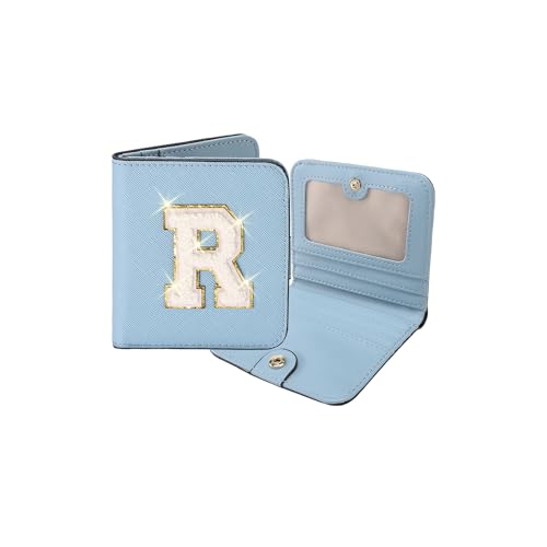 Image of RNIEGA Initial Wallet Women Small Teen Girl Gifts Trendy Stuff Girls Wallets Personalized Christmas Birthday Gift for Women Friends Daughter Granddaughter 6 7 8 9 10 11 12 13 Year Old Blue R