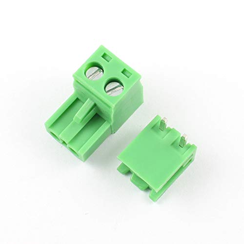 Connecteur 2 broches 5.08mm coudé pour circuit imprimé PCB en lot de 10 pièces