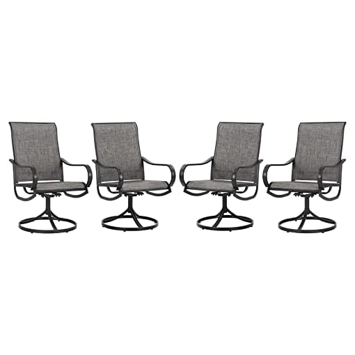 Sophia & William Patio Chairs Patio Dining Chairs Set of 4 Swivel Patio