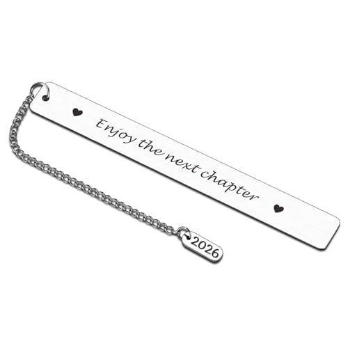 Product Image of the 2026 College Graduation Gifts, Class of 2026 Graduation Retirement Gifts for Women Men Him Her, Enjoy The Next Chapter Inspirational Bookmark for College High Middle Medical Nurse School Students