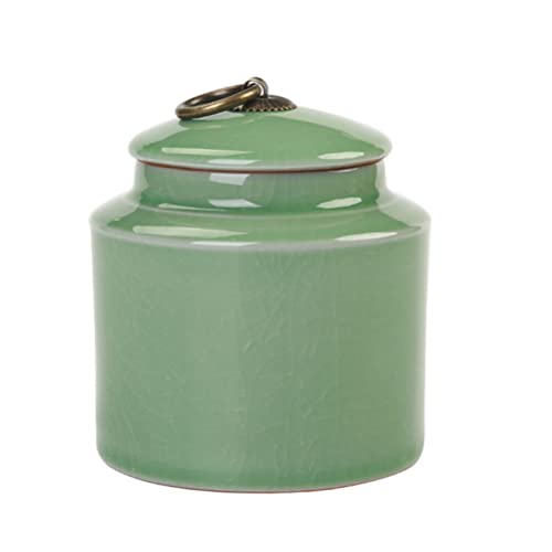 Keramik Teedose In Kürbisform, Luftdicht, 11x15 Cm – Für Losen Tee Oder Kaffee, Weiß, Mit Lotus-Muster