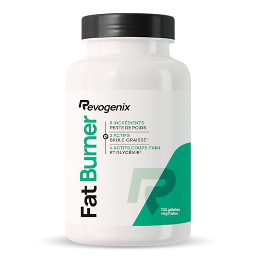 FAT BURNER | Brûleur de Graisses Action Minceur & Perte de Poids | Caféine, L-Carnitine, Nopal, Guarana, Gymnema & Griffonia | Thermogénique, Lipotrope, Coupe-Faim | 120 Gélules Vegan | REVOGENIX