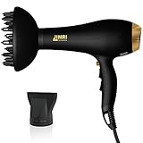 Professional Ionic Hair Dryer, Berta Lightweight Powerful 1875 Watt Ceramic Salon Blow Dryer Negative Ions Cool Shot Button Hairdryer 2 Speed 3 Heat Settings with Concentrator Nozzle Cola Red