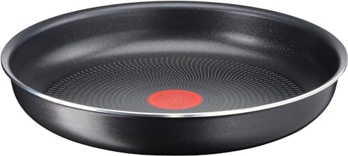 Lagostina Ingenio Essential Plus Padella Ø 28 cm, Padella Antiaderente in Alluminio per Gas e Forno, e anche in frigorifero, con Indicatore di Cottura Thermosignal, Utilizzabile con Manico Removibile