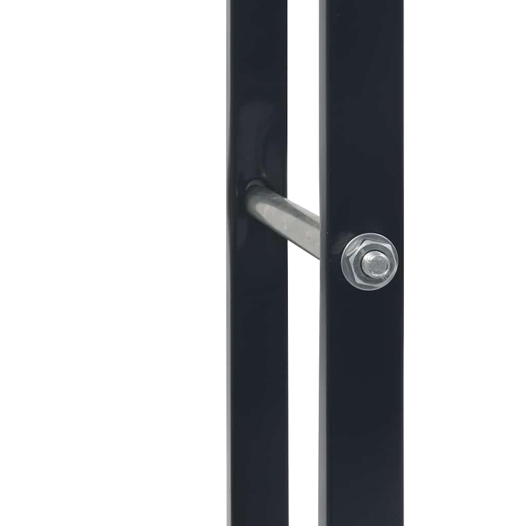 Stojak na drewno kominkowe 80x25x100 cm stal czarny