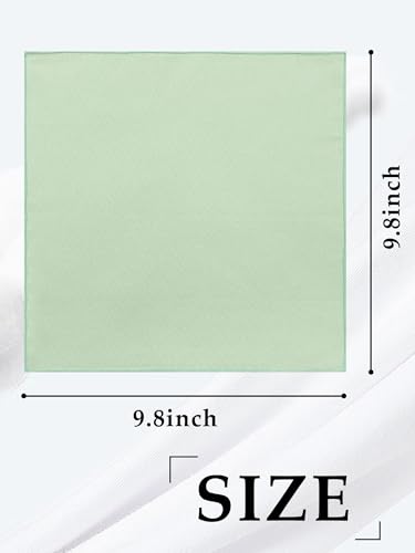 Image of Luckyvestir Pocket Squares for Men Solid Color Cotton Pocket Square Mens Handkerchief for Dinner Church Wedding