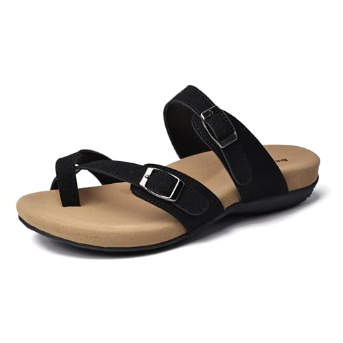 Merking Women's Arch Support Slide Sandals Adjustable Orthotic Flip Flops Walking Summer Shoes