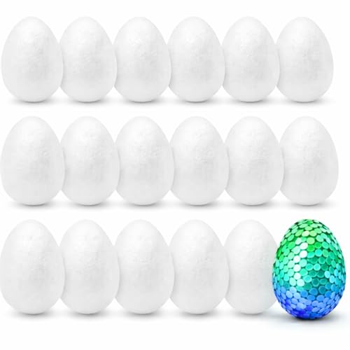TK Gruppe Timo Klingler 50x Styroporeier 6 cm Eier aus Styropor - Plastikeier zum Bemalen - Ostereier aus Kunststoff Kunststoffeier zum Basteln - Eier als Deko Dekoration an Ostern