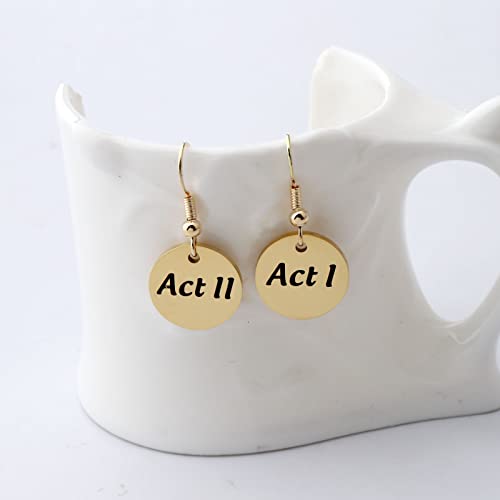 KTAP Theatre Dangle Earrings Director Actor Jewelry Act I Act II Earrings Gift for Theater Lovers4