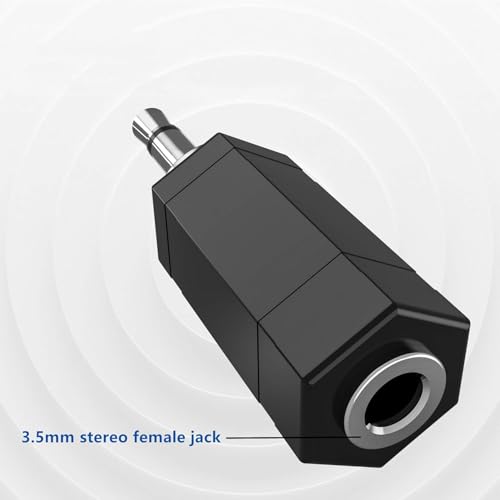 Image of MX 2.5mm Male to 3.5mm Female Audio Adapter Converter, Stereo /Mono AUX Jack for Headphones, Earphones, Headsets, Speakers & Audio Systems, Durable Metal Connector, Plug & Play (Pack of 2)