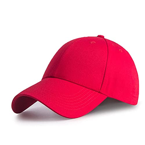 Bakicey Gorra de béisbol unisex, para exteriores, para el sol, de algodón, para adultos, informal, hip hop, gorra de béisbol, ajustable, para hombre, rojo, Talla única Cover