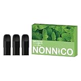 NONNICO Alpha Pro Pods 専用Cartridge vape pod 電子タバコRELXポッドフレーバー 互換Cartridge RELX PODSポッド RELX四代対応 互換Cartridge ニコチン タールなし 爆煙 禁煙 減煙サポート 液漏れ防止 3個入り Alpha本体含まれない【ミント】