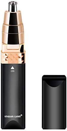 KINGDOMCARES Professional Nose & Ear Hair Trimmer for Men Women Electric Nostril Nasal Hair Clippers Trimmers Remover Stainless Steel Blades Painless Trimming Removal Battery-Operated with LED Light