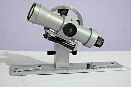 Surveyor Transit Telescope with Aluminum Body, Vintage Design, Large Optical Spotting Scope