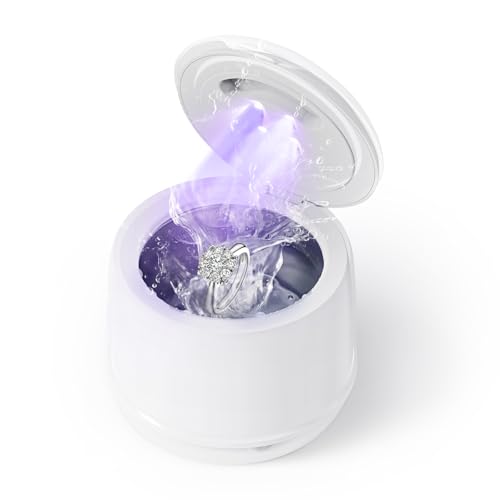 DK SONIC 200ml Limpiador Ultrasónico, 24W Hogar Limpiador Ultrasónico de Prótesis con Modos de Desgasificación para la Limpieza de Joyas, Retenedores, Monedas.