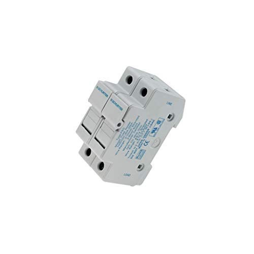 Socle fusils cylindriques 10,3x38mm SCHURTER porte-fusible double piste 30A pour rail DIN