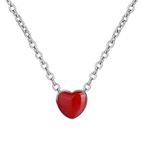 Pendentif cœur éternel rouge femme argent 925 sterling silver jewelry wedding