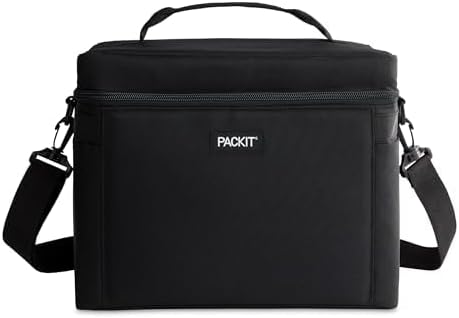 PackIt Freezable Newport Cooler, Collapsible, Reusable, Built with ECOFREEZE Technology, Wide Top Opening, Double Zip Closure, with Adjustable & Removable Shoulder Straps for Easy Carrying - Image 2