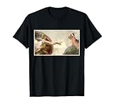 Funny Cat God Creation Adam Meme Tee