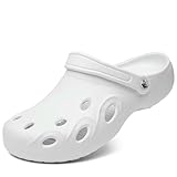 Type de sandale : sabots. Gyios Tongs Homme Sandales D\'été en Caoutchouc pour Hommes, Sabots, Chaussures De Jardin Pieds Larges, Nus, Plage, Grande Taille 48 49 50-blanc-43