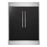 Forno Maderno 28-Inch Built-In Convertible Refrigerator Freezer, 27.2 cu. ft. Capacity, 84-Inch Height, Black Finish with Decorative Trim