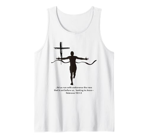 Faith and Running Marathon Jogging Cross Country Christian Tank Top