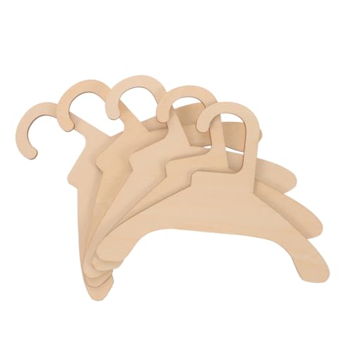 YARNOW Dog Clothes Hanger Set 5pcs Mini Hangers for Small Pet Garments Solid Wood Construction Easy to Use
