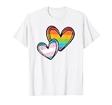 Orgullo - Corazones de bandera arcoíris y trans Camiseta