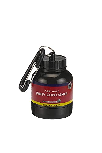 Image of Amazing Whey loader Protein Carry Funnel Portable Protein Whey or Supplement Powder Combo Pack of 2 Carrying Whey Funnel and Container Box with Key-Chain (RED)