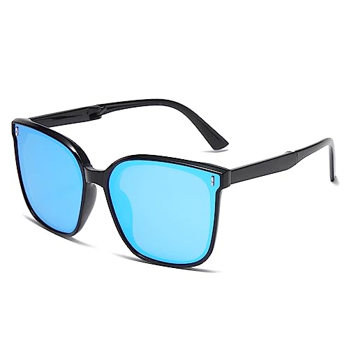 Cyxus 2024 Folding Sunglasses Polarized Color Changing foldable sunglasses Women Men Blue2