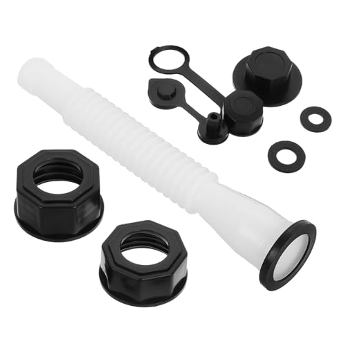 Genérico Kit de Repuesto con Boquilla Flexible y Tapa de Ventilación para Bidones de Combustible, Diseño de Tuerca Hexagonal en Hierro para Tanques de Gasolina