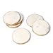 Mothers Day Gifts - GoCraft Marble Coasters | Handcrafted White Marble Gold Edged Coasters for your Drinks, Beverages & Wine/Bar Glasses (Set of 6)