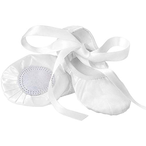 girls white ballet slippers