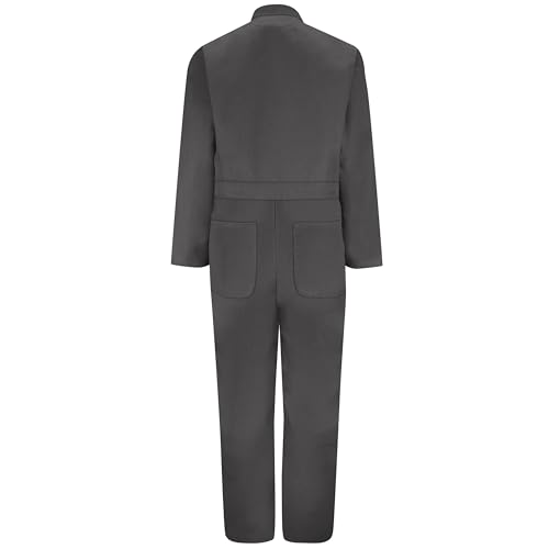 Red Kap Men's Twill Action Back Coverall, Charcoal, 40