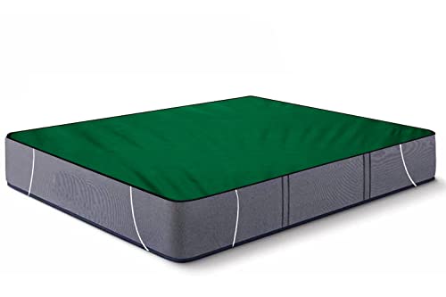 Image of The Furnishing Tree Mattress Protector /Waterproof Bedsheet Size WxL 60x75 Inches Queen Size Polyester Green