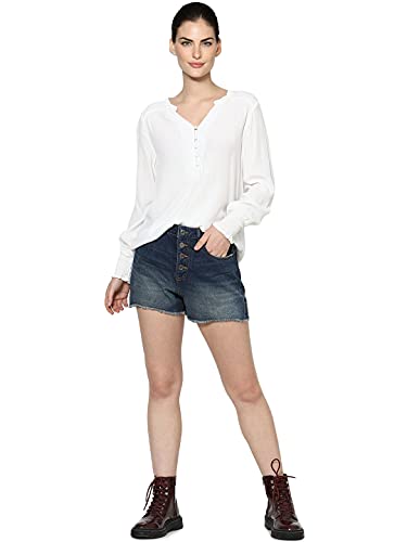 Image of ONLY Women's Solid Slim Fit T-Shirt