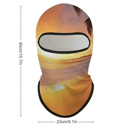 Balaclava Tropical Beach Sunset para Hombres y Mujeres, Máscara de Protección Solar Respirable con Cobertura Total del Cabeza para Senderismo, Ciclismo, Correr y Conducir miniatura 2