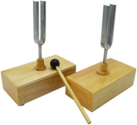 Jieoto 440HZ Resonance Tuning Fork Wooden Speaker Steel Fork Teaching Fork Physical Acoustics Laboratory Instrument Resonance Box