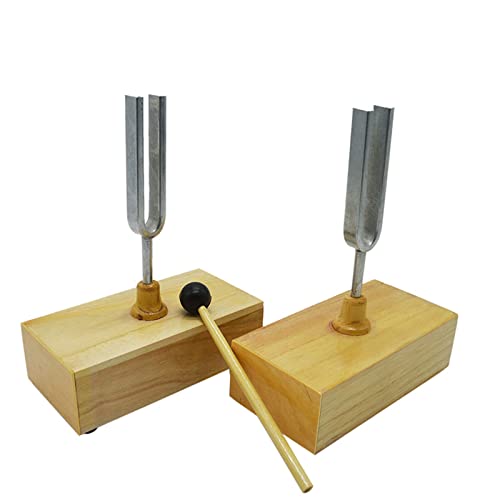 Jieoto 440Hz Resonance Tuning Fork Wooden Speaker Steel Fork Teaching Fork Physical Acoustics Laboratory Instrument Resonance Box #TOP2
