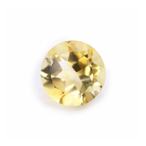 Citrine naturelle ronde 3,5 mm : cristal jaune pur sans défaut
