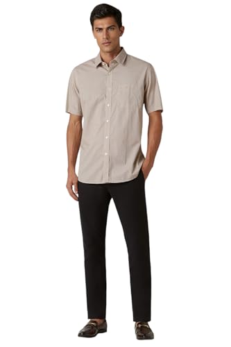 Image of Van Heusen Casual Printed Shirt for Men| Premium Cotton| Half Sleeves| Slim Fit |Breathable Fabric