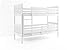 Interbeds Lit superposé CARINO 200x90 avec sommiers en Blanc ou Gris. sans tiroir, sans Matelas (Blanc)