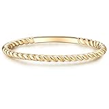 ring gedreht weissgold HOCHWERTIG: Die Ringschiene aus rosévergoldetem Sterlingsilber bezaubert Schmuckliebhaberinnen der modernen Goldnuance