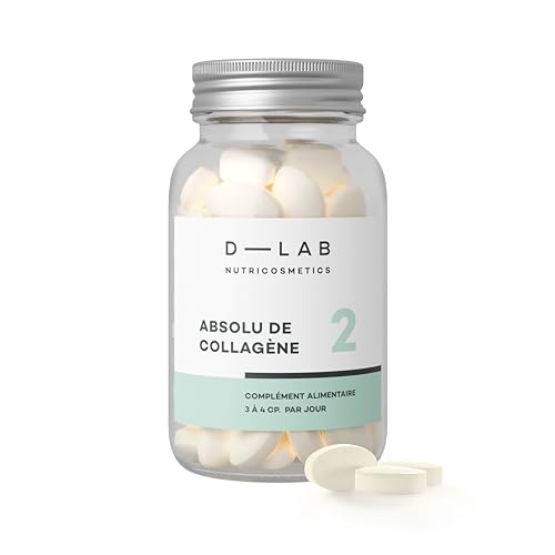 D-LAB Absoluto De Colágeno 1 Mes | Curar Colágeno Tabletas | Colágeno Marino Y Elastina Patentados | Antienvejecimiento Piel | Reducción De Arrugas | Firmeza Y Elasticidad | Alta Asimilación | España