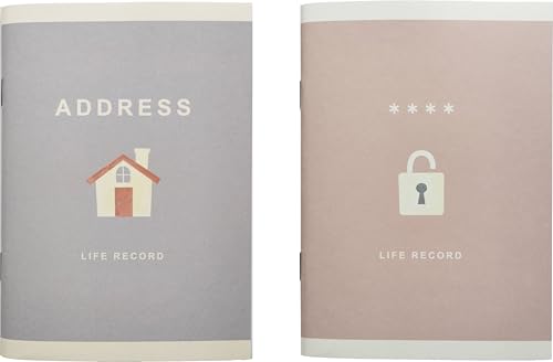 アドレス帳 (電話帳・住所録) + パスワード管理ノート A6サイズ セット